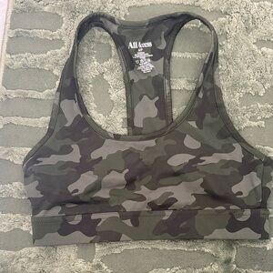 ALL ACCESS Green Camouflage Sports Bra